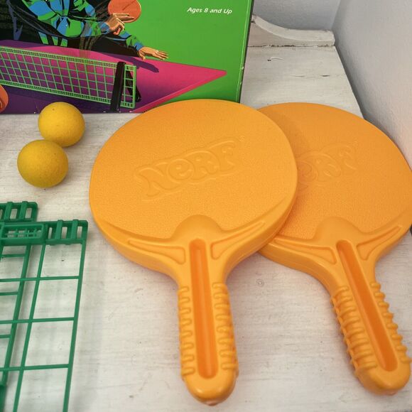 VINTAGE 1992 For Nerf Ping Pong Game Used Good Condition With Box Has Everything - Picture 3 of 7